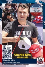 CHARLIE KIRK PHOTO CARD 4"x6" WITH    SPECIAL📺MULTIMEDIA MESSAGE   