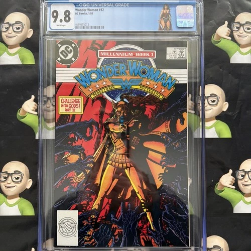 Wonder Woman #12~CGC 9.8~1988~🏷️Custom Label🏷️~🔥HIGHEST GRADE🔥TOP POP🔥