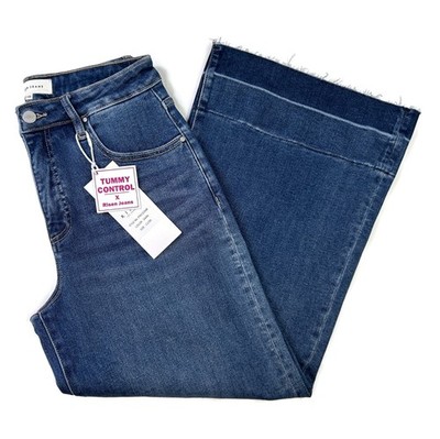Risen x Social Threads Kaia High Rise Released Hem Crop Wide Leg Jeans Size 30