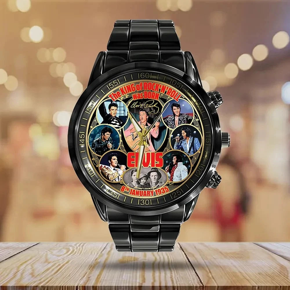 Elvis Presley Black Stainless Steel Watch