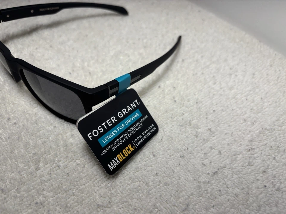 Lentes Foster Grant MAX BLOCK para conducir lentes de polietileno negras elegantes gafas de sol Foto 2 de 4