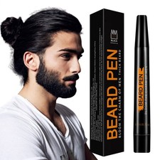 2 Beard Pencil Filler Hair Grower Waterproof Long Last Moustache Eyebrow Brush