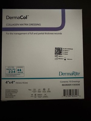 DermaCol Collagen Matrix Dressing 4x4 10ct