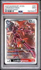 Digimon BT-22 2025 Booster Cyber Eden evento de lanzamiento #067 Lordknightmon PSA 9