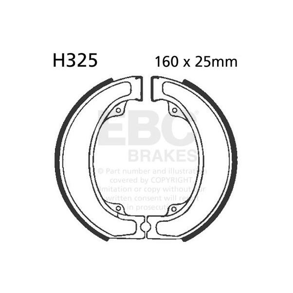 EBC Brake Shoe Set Rear Left for Honda CR 250 RA 1979 - 1980