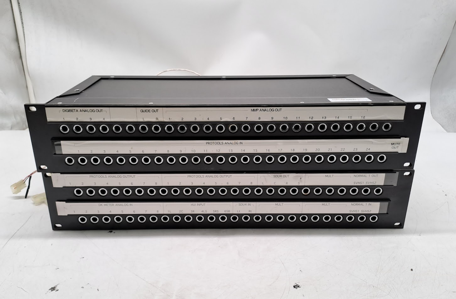LOT OF 2, Audio Accessories Audio-Line 52 Point Audio Patch Bay PatchBay 2 x 26