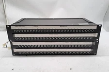 LOT OF 2, Audio Accessories Audio-Line 52 Point Audio Patch Bay PatchBay 2 x 26