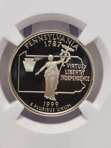 1999-S Silver Pennsylvania State Quarter NGC PF70 Ultra Cameo