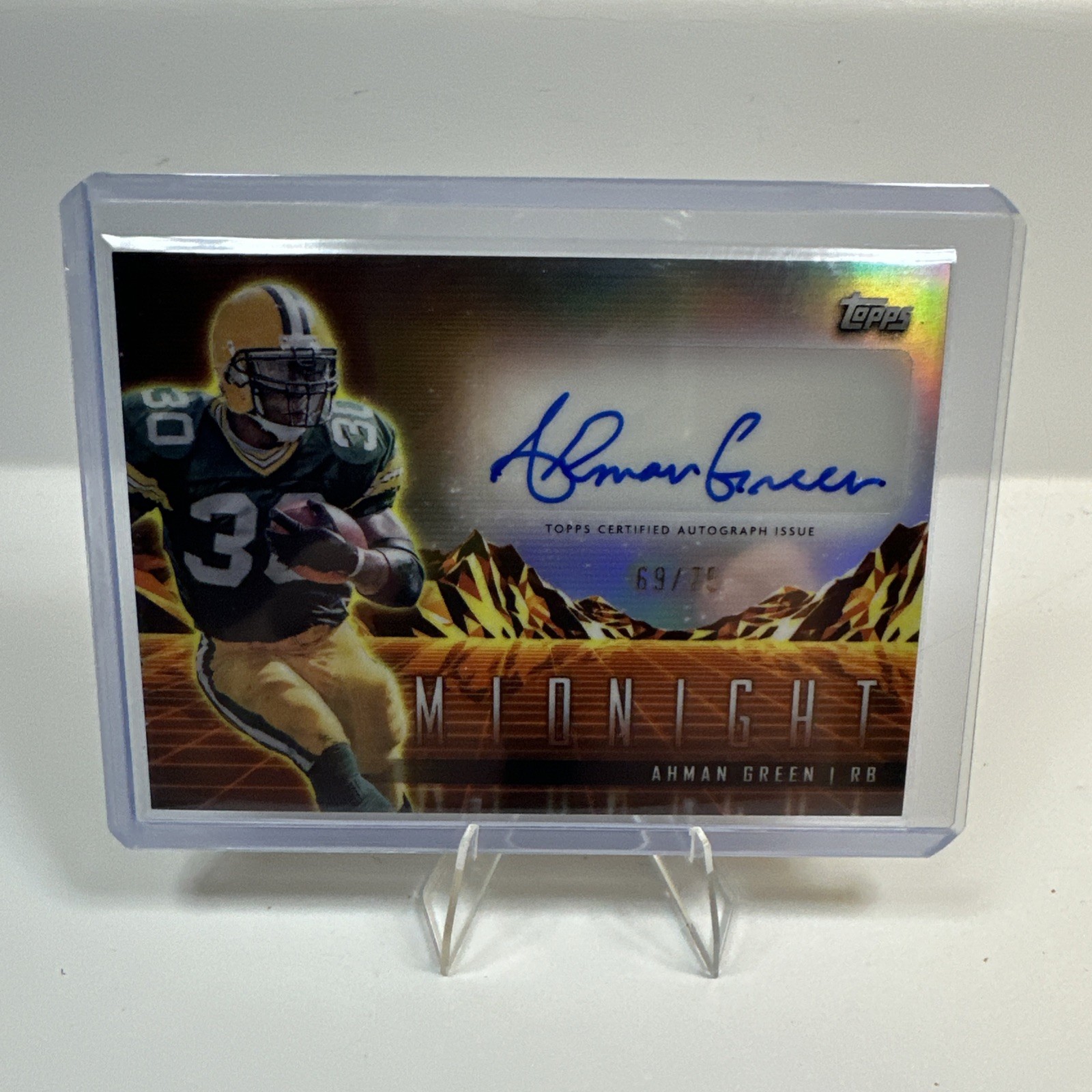 2024 Topps Midnight - Horizon Signatures Ahman Green #HZS-AG Dusk /75 (AU)