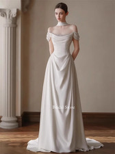 Wedding Dresses Pearls Satin Corset Mermaid Pearls Brides Gowns Bridal Dresses