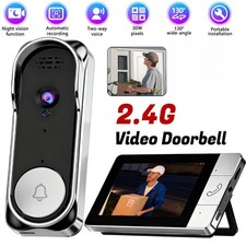 2.4G Wireless Video Doorbell HD Security Camera with Monitor Color Night Vision