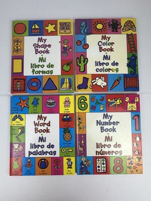 4 Hardcover Children s Books -Shapes, Colors, Numbers, Words English And Spanish