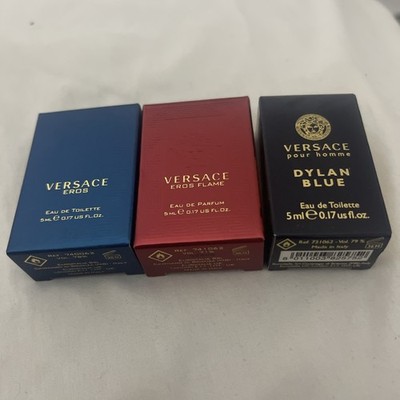 Versace 0.17fl.oz 3 Pack Dylan Blue, Eros Flame And Eros