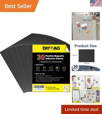Flexible 8x10 Magnetic Adhesive Sheets - 30 Count for Creative Storage Solutions