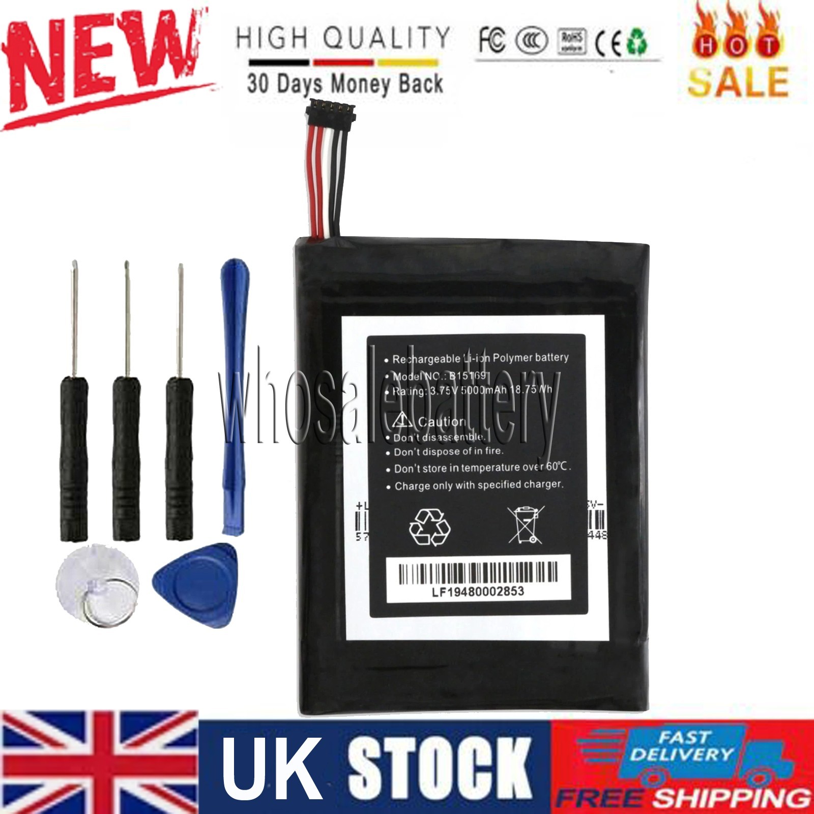 Battery B15169 for Ring Video Doorbell(1st Gen ONLY!)-720p HD Cam-(2014 Release)