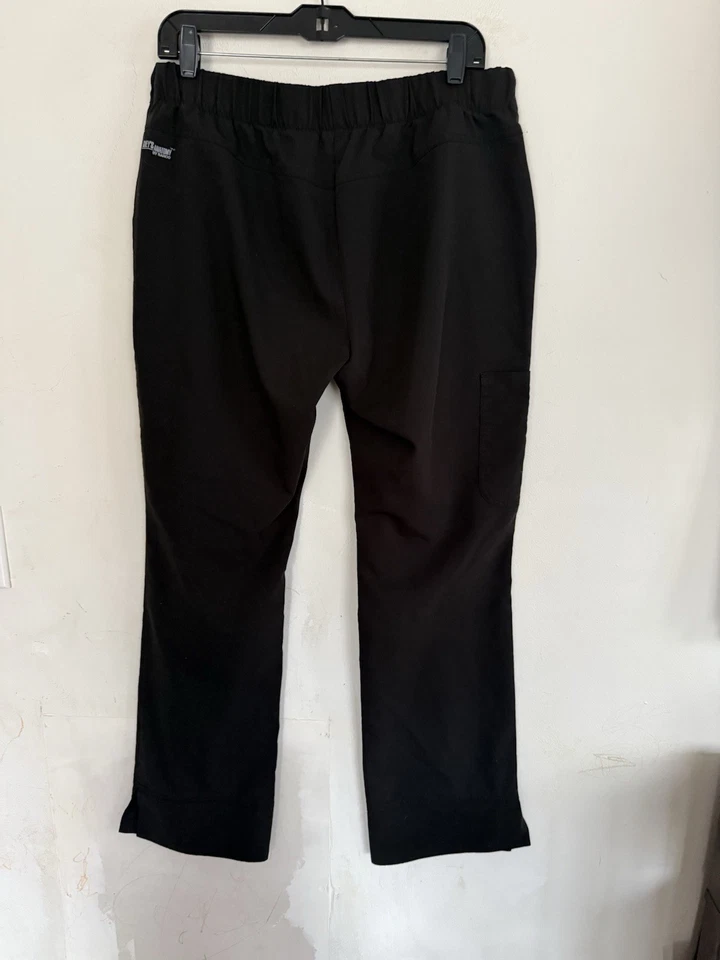 Pantalones Médicos Grises Anatomía Mujer Negros Pierna Recta Largo Completo, Bolsillos, Talla M Foto 3 de 4