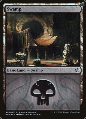 Foil Swamp - Golgari (A05) - 5 - HP - Launch Party & Release Event Promos