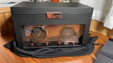 WOLF 469316 Axis Double Watch Winder with Storage Copper