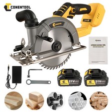 2 Battery Cordless 165mm Electric Circular Saw Wood Cutter DIY Tool 2.0Ah/4.0Ah