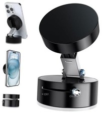 Suction Cup Phone Mount Pro - Vacuum Magnetic Phone Holder for Car, 180 Black