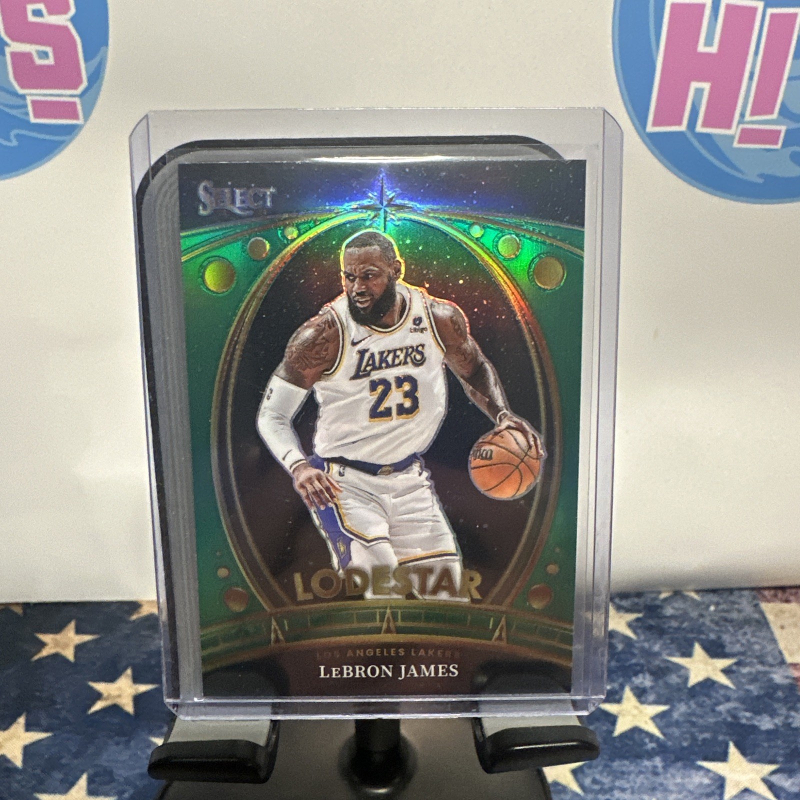 2023-24 Panini Select LeBron James Lodestar Green Prizm
