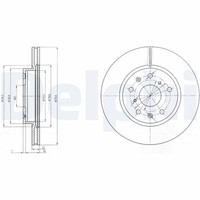 2X Delphi Bremsscheibe BG4093C FüR Sedici Fiat Suzuki SX4 EY GY Mitsubishi 300 3