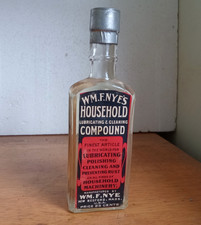 WM.NYES HOUSEHOLD LUBRICATING COMPOUND NEW BEDFORD,MASS UNOPENED 189Os BOTTLE