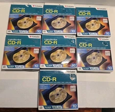 Verbatim 700MB 80 Minutes 1x-52x Speed LightScribe CD-R 10 Pack Lot of 7
