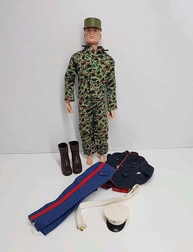 GI Joe Hasbro TM Vintage 12 Inch 1964-65 Figure Two Sets Of 1964-65 Clothes