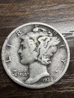 1938-D Mercury Dime - Actual Silver Coin Shown VF Shape Same Day Shipping Free
