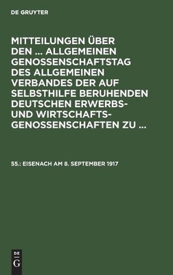 Eisenach Am 8. September 1917 by  Allgemeiner Verband Der Auf... - 9783112423950