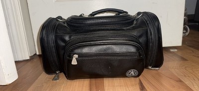 Vintage Ambico Black Faux Leather Camera Bag Video Gear Case Padded Multi-Pocket
