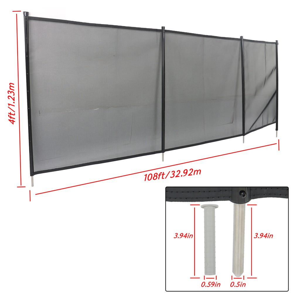 Pool Fence 4 x 108FT Pool Fences For Inground Pools Removable Child Safety Fence