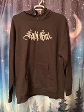 Ayra Starr Sabi Girl Hoodie Pullover Graphic Print Black Sweatshirt 2XL NWOT