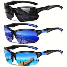 3pcs Set of High-Performance Glasses Ideal for Cycling, Baseball, Fishing