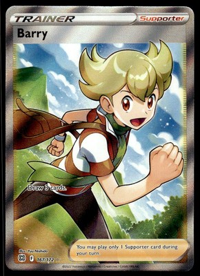 Pokemon TCG SWSH09: Brilliant Stars #167/172 Barry (Full Art) NM