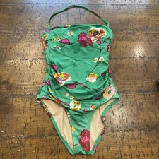 J Crew Multicolored Green Floral Swimsuit Size XS One Piece Very Pretty Mint