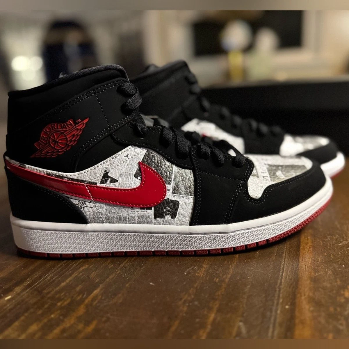 Jordan 1 SE Mid Newspaper Times for Sale | Authenticity Guaranteed