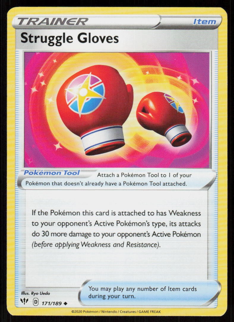 Struggle Gloves 171/189 Uncommon Darkness Ablaze Pokemon Near Mint