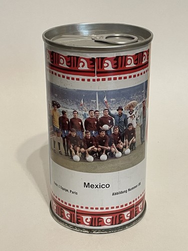 Hansa 1970 World Cup soccer Mexico empty beer can, straight steel, Germany