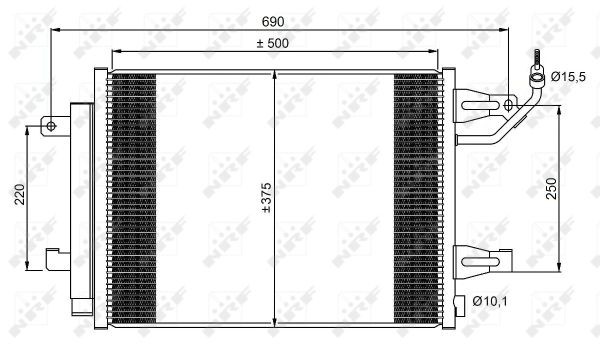 Nrf Kondensator, Klimaanlage Easy Fit 350073 Für Mitsubishi Smart - Bild 2