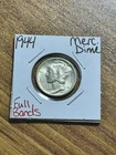 1944 P Mercury Silver Dime Gem BU Uncirculated MS+ FB Full Bands Coin (Raw14257)