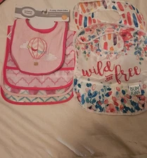 6 Assorted Pocket and Regular bibs - multicolor