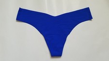  26 Commando Microfiber Thong Underwear, Blue, Size M/ L