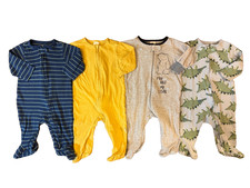 Baby Boy Sleepers 3/6 Months Lot Zipper Rompers Outfits Clothes Bundle Cotton