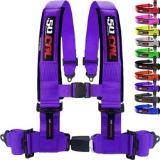 Harness 3 inch purple 4 point harness with Push Button Release for Cars, Trucks,