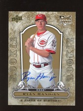 2008 Upper Deck A Piece of History #111 Ryan Hanigan Rookie Gold Autograph /75
