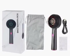 3 In 1 Red Light Scalp Massager Brush Cordless Hair Applicator Massage Comb Open