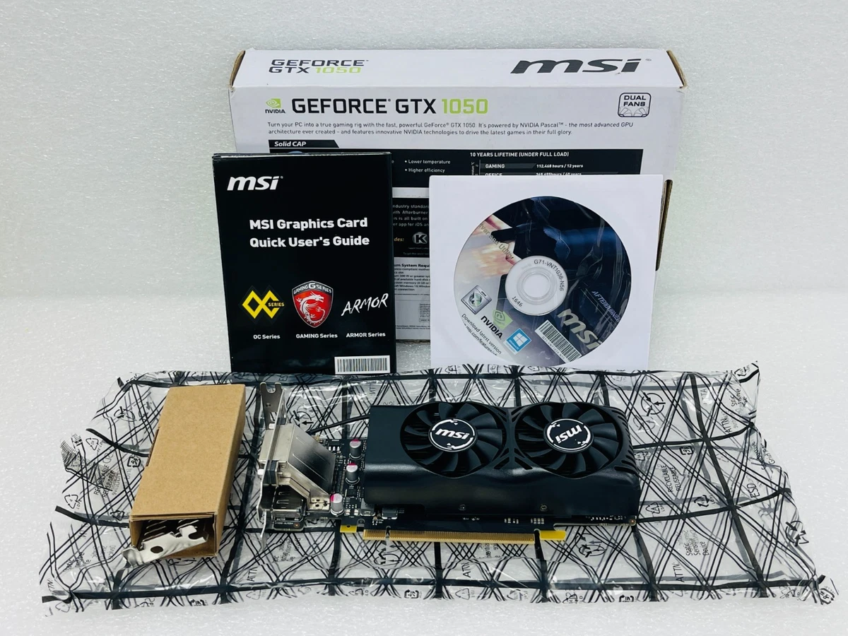 MSI NVIDIA GeForce GTX 1050 2 GB Memory Computer Graphics Cards