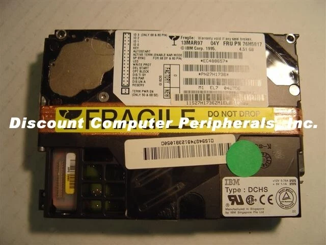 Disque Dur IBM 4,5 Go Type DFHC - Interne Pour PC De Bureau, Occasion, Marque IBM